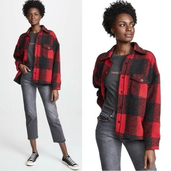 Anine Bing Bobbi Flannel Jacket - Classic Style - Size S - Picture 3 of 13